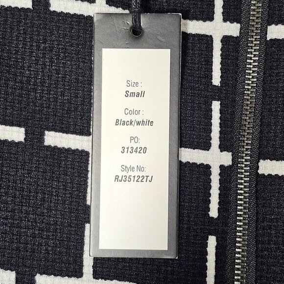 Romeo & Juliet Couture Shift Dress Black White Cross Pattern Women Small NWT - Picture 7 of 11